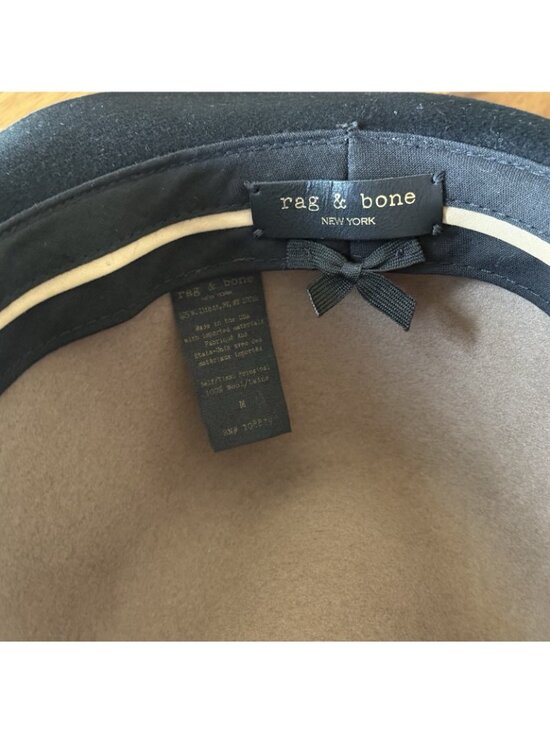 RAG & BONE Womens‎ Wool Felt Floppy Brim Fedora Hat Pecan Brown Made In USA Sz M main image 5